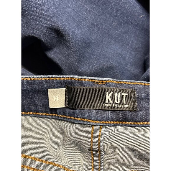 Kut From The Kloth Womens Connie Ankle Skinny Jeans Size 10 Raw Hem Denim - Picture 3 of 4